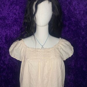 Cream Puff Sleeve Dress